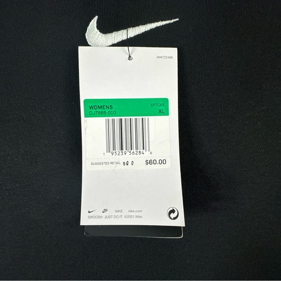 Nike Oversized Crewneck Sweatshirt Mod Crop Black Women’s Sz XL NWT - Picture 12 of 16